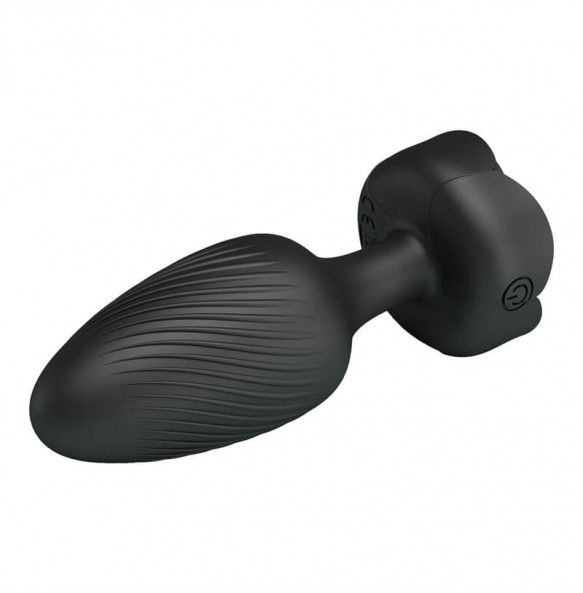 Pretty Love - Varian RGB Light Vibrating Anal Plug (Chargeable - Black)
